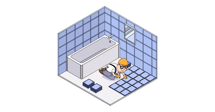 Billy alongside Bathroom Remodeling professionals